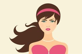 sad beautiful lady clipart