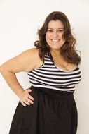 plus size model smiling