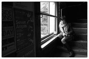 window light and woman