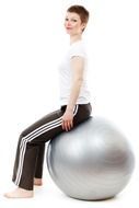 girl on a gymnastic ball
