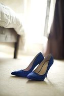 blue stilettos shoes