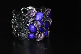 bracelet with blue gemstones