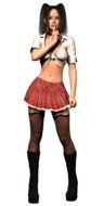 computer generated image of a sexy girl in school uniform