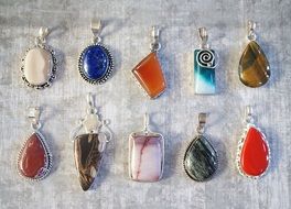 pendants with natural stones