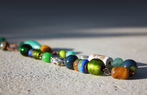 multi-colored pearl necklace