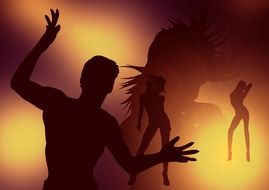 dancing boy and girl night club