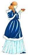 girl coat dress fashion drawing