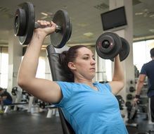a woman in the gym