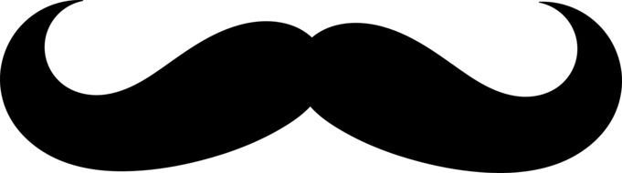 mustache silhouette drawing