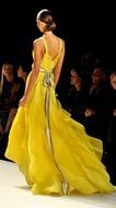 fashion yellow dress