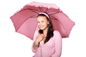 attractive beautiful girl with umbrella