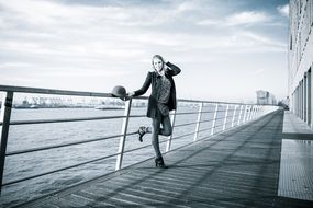 hamburg model woman posing Sea view