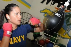 Photo of female boxer