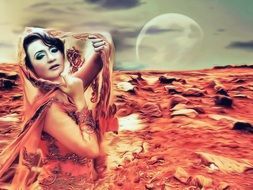 woman on the planet mars