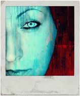 blue woman eye face