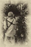 young past woman photo