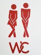 pair wc sign drawing