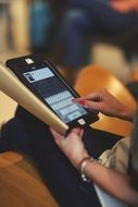 typing messsge in the tablet