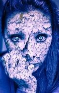 Clipart of the scary girl's face