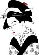chinese woman geisha traditional