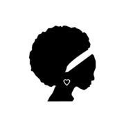 attractive beautiful afroamerican woman drawing