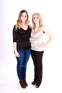 attractive beautiful mother and daughter