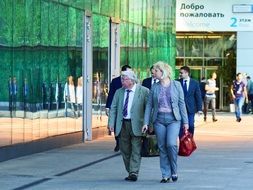 business people walking