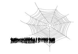 internet cobweb human drawing