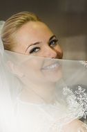 portrait of a smiling bride