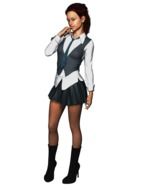 woman in the school uniform as a 3d model