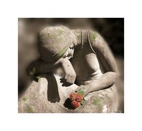 sad woman sculpture