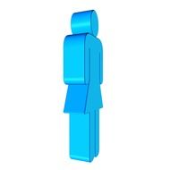 silhouette of a woman in three-dimensional image