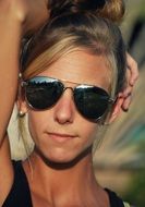 portrait of a girl in sunglasses