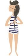 bathing suit girl drawing