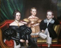 Painting of the family in the Willard
