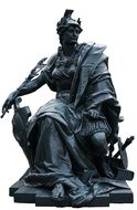 metal statue of a woman in Paris