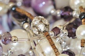 jewellery beads chain necklace macro