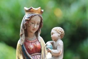 figurine of the mother of God with a child