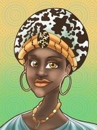 africa woman drawing