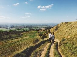 outdoor walk along the hill