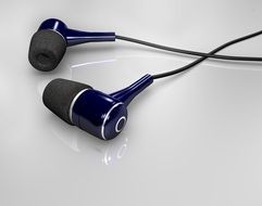 blue headphones