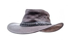 cowboy hat with brim on white background