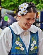 Sweden girl is laughing