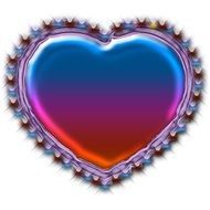 Nicely decorated shining heart of love