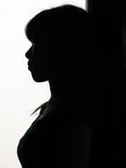 beauty asian woman silhouette