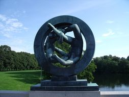 bronze sculpture man woman