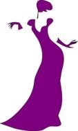 Silhouette of fashion female as an illustration