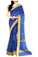 the Indian traditional blue saree