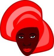 face of an african girl as an illustration