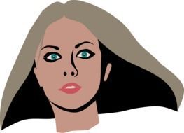 graphic image of the head of a beautiful woman
